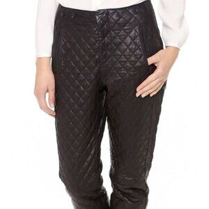 Rag & Bone genuine leather black quilted trouser pants size 00 measures 26 waist
